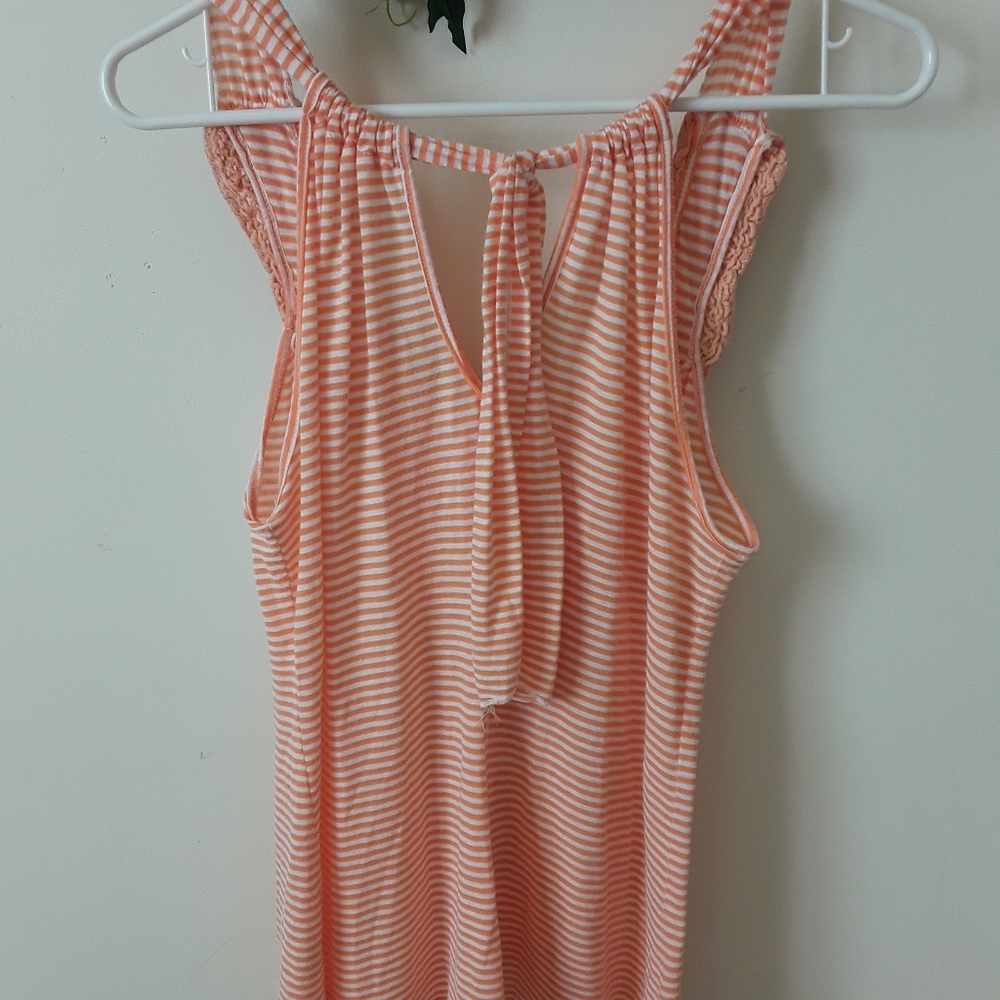 Orange Striped Embellished Tank Top - Picture 2 of 6